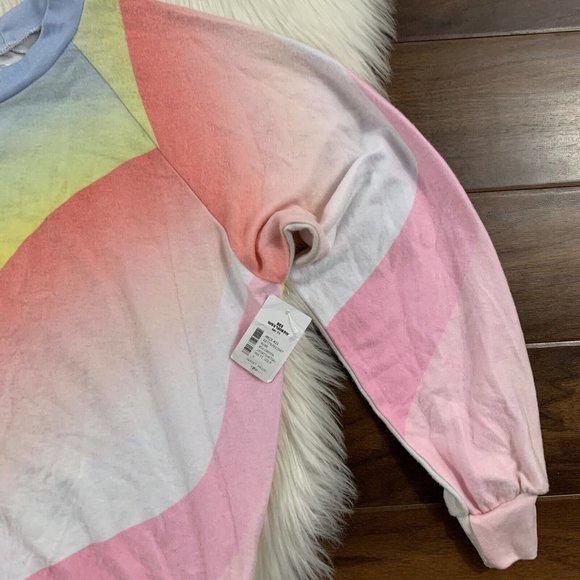 Wildfox‎ Women's Size Small Rainbow Galactic Junior Sweatshirt Top - Picture 2 of 9